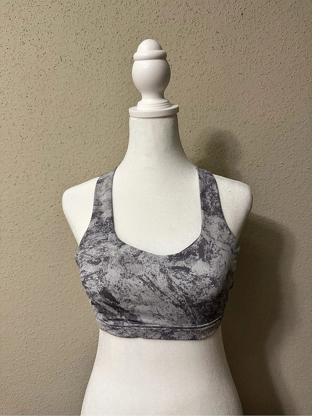 lululemon Free to Be Wild Bra Abstract Backless Sports Bra in Gray